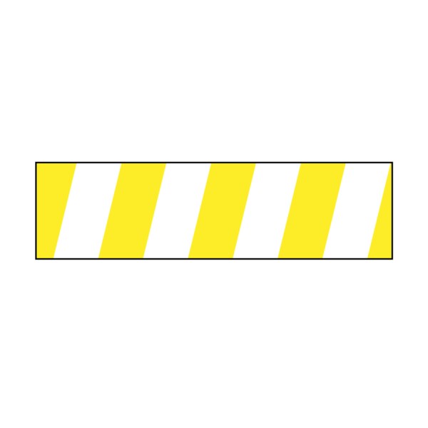 Nevs Mini - Striped Flag - White w/Yellow - 3/16" x 1" NEV40013 - main